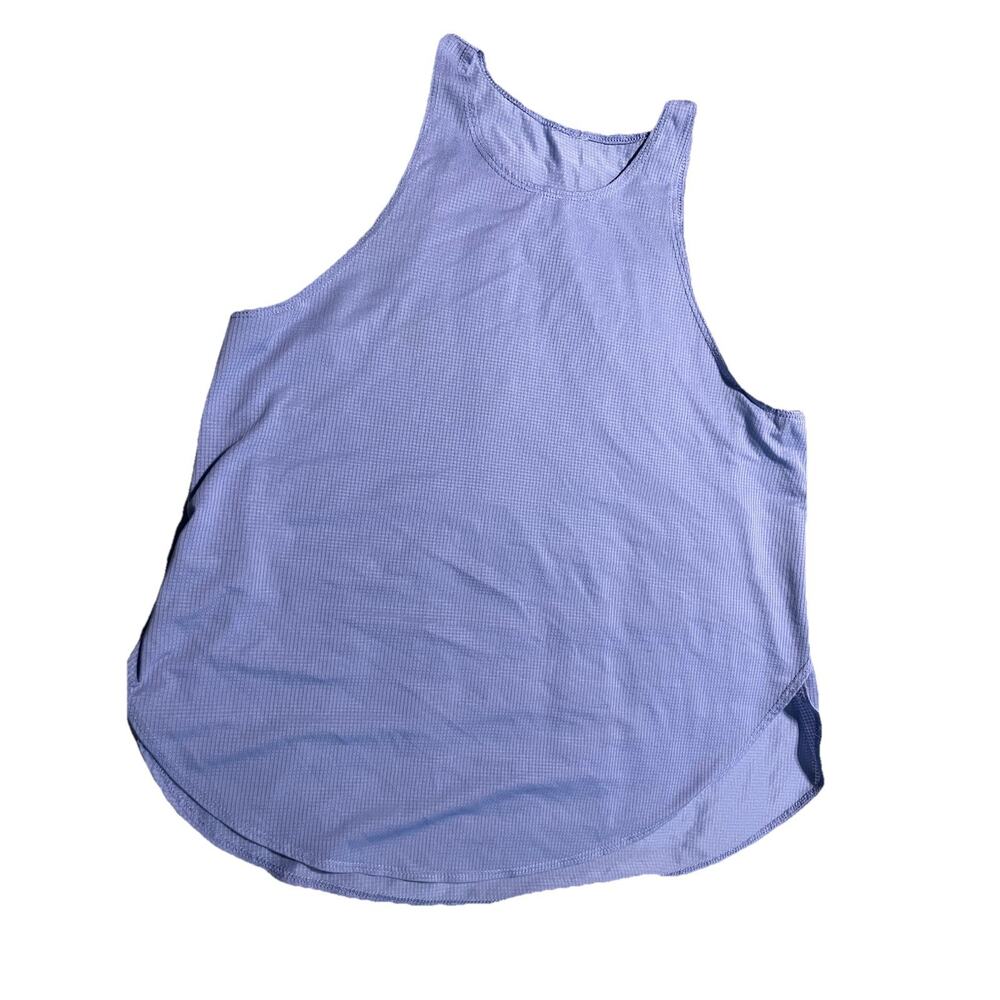 Fabletics Tank Top Womens Medium Purple Racerback Flowy Mesh Activewear Yoga